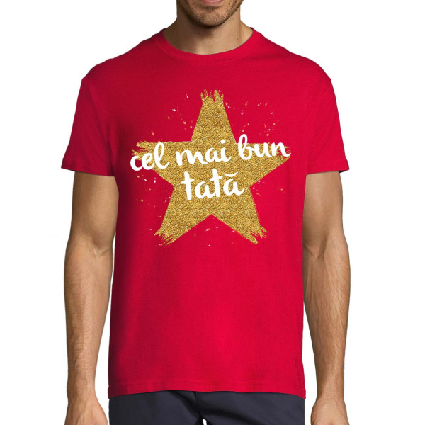 Tricou  "Cel mai bun tată cu o stea"