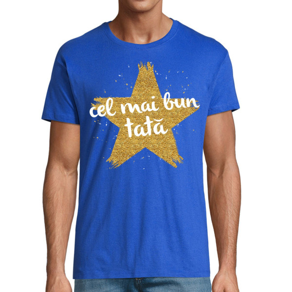Tricou  "Cel mai bun tată cu o stea"