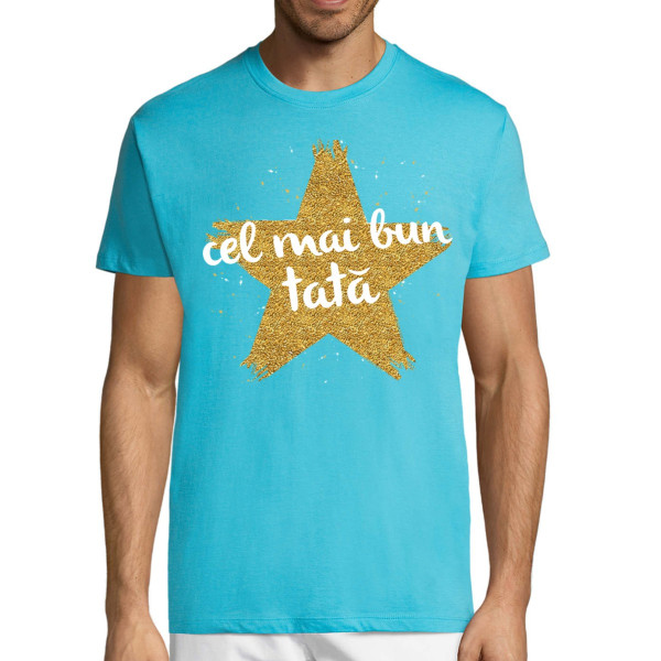 Tricou  "Cel mai bun tată cu o stea"