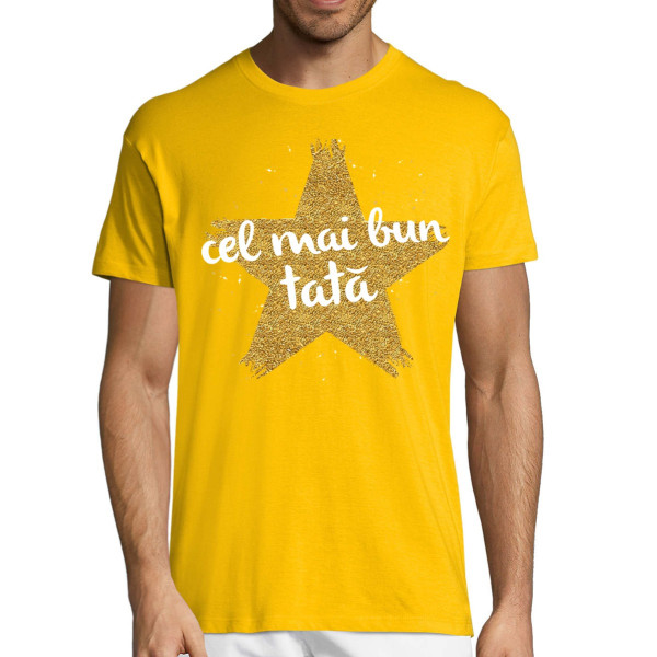 Tricou  "Cel mai bun tată cu o stea"