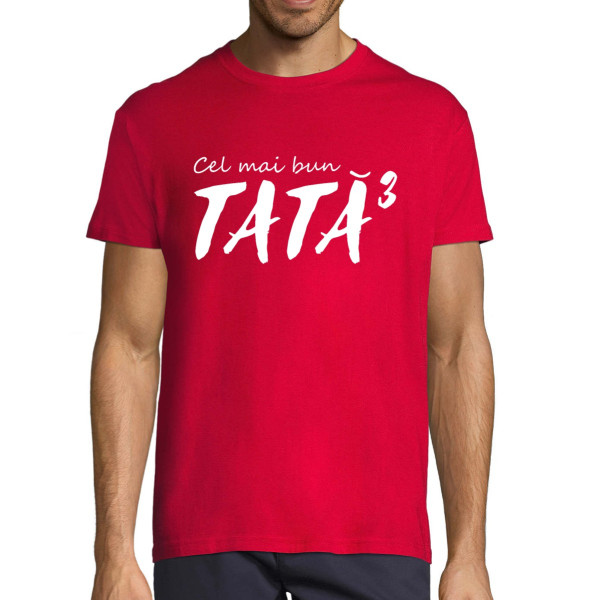 Tricou  "Cel mai bun tată (la a treia)"