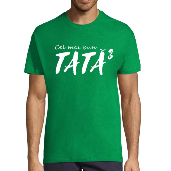 Tricou  "Cel mai bun tată (la a treia)"