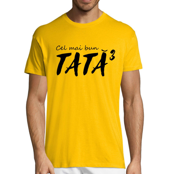 Tricou  "Cel mai bun tată (la a treia)"