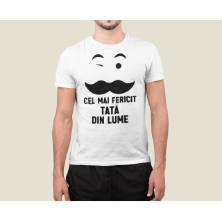 Tricou  "Cel mai fericit tată din lume"