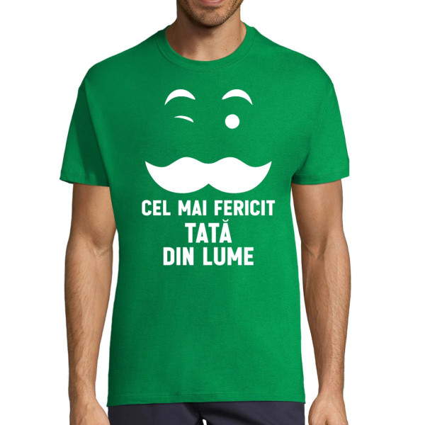Tricou  "Cel mai fericit tată din lume"
