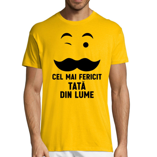 Tricou  "Cel mai fericit tată din lume"