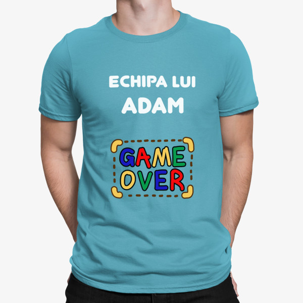 Tricou "Echipa mirelui" cu numele ales de dvs.