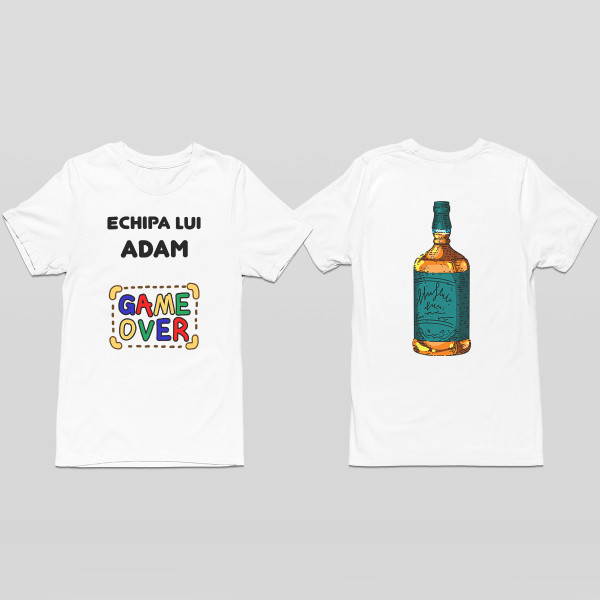 Tricou "Echipa mirelui" cu numele ales de dvs.
