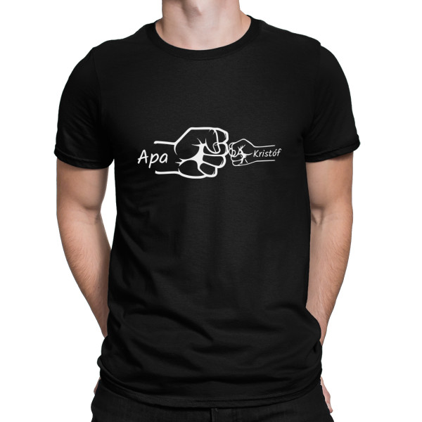 Tricou "Echipa tatălui" cu numele copiilor aleși