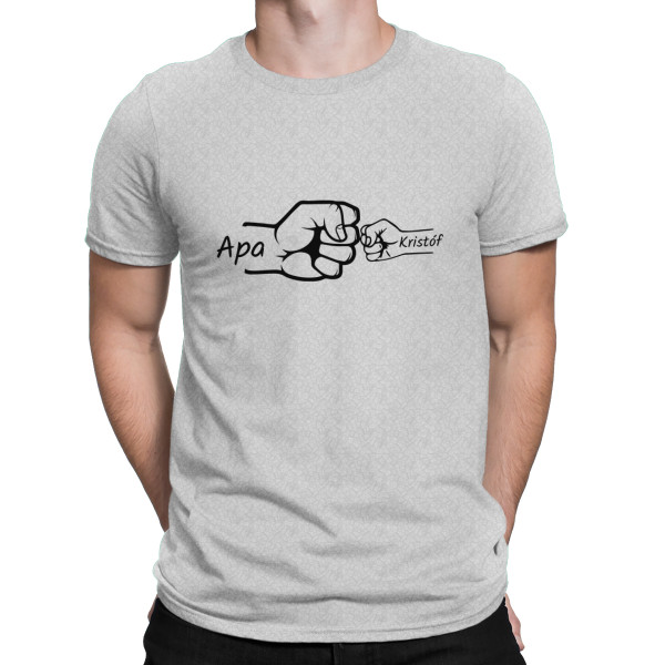 Tricou "Echipa tatălui" cu numele copiilor aleși