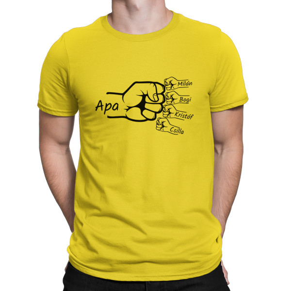 Tricou "Echipa tatălui" cu numele copiilor aleși