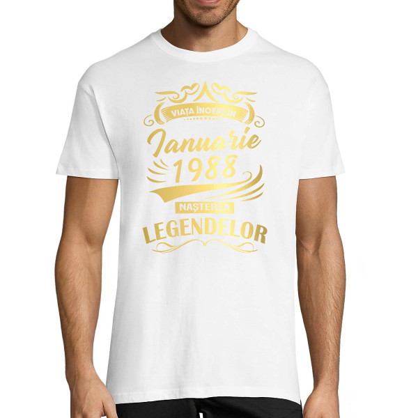 Tricou "Legendă" cu data aleasă de tine