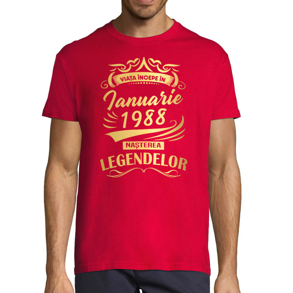 Tricou "Legendă" cu data aleasă de tine