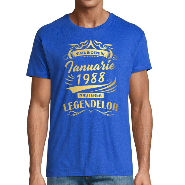 Tricou "Legendă" cu data aleasă de tine