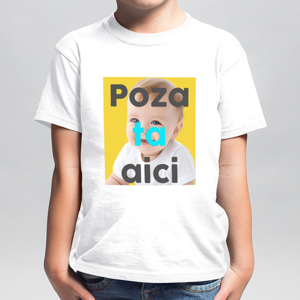 Tricou pentru copii cu fotografia aleasă de tine