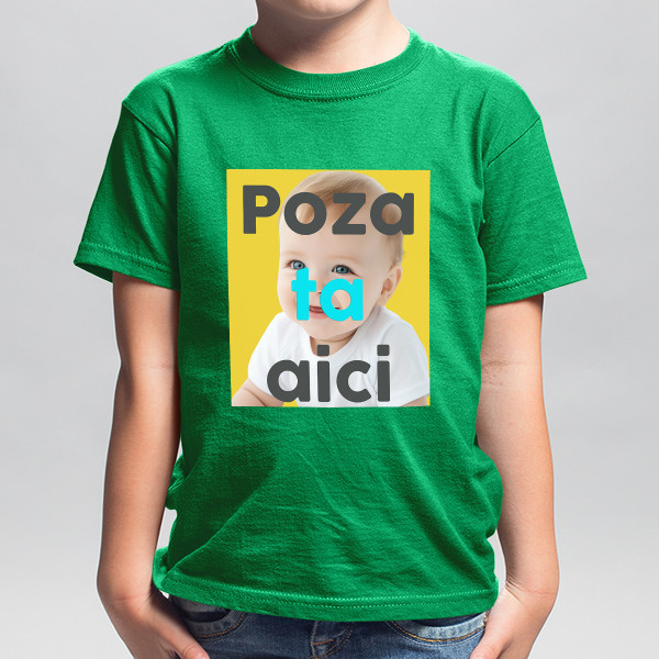 Tricou pentru copii cu fotografia aleasă de tine