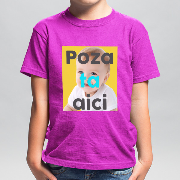 Tricou pentru copii cu fotografia aleasă de tine