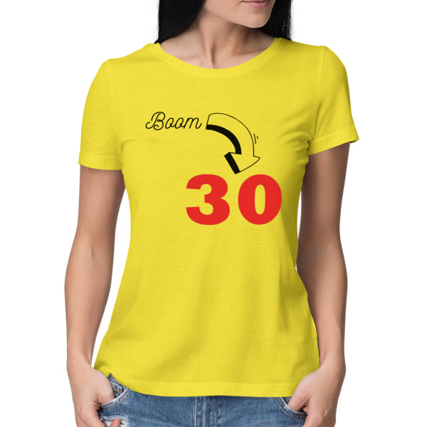 Tricou pentru femei „Boom, este ziua de naștere” cu anul ales de dvs. Tricou pentru femei „Boom, este ziua de naștere” cu anul ales de dvs.