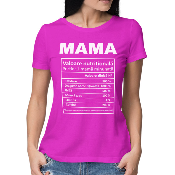 Tricou pentru femei "Ingredientele mamei"
