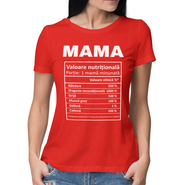Tricou pentru femei "Ingredientele mamei"