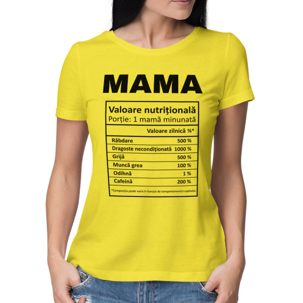 Tricou pentru femei "Ingredientele mamei"