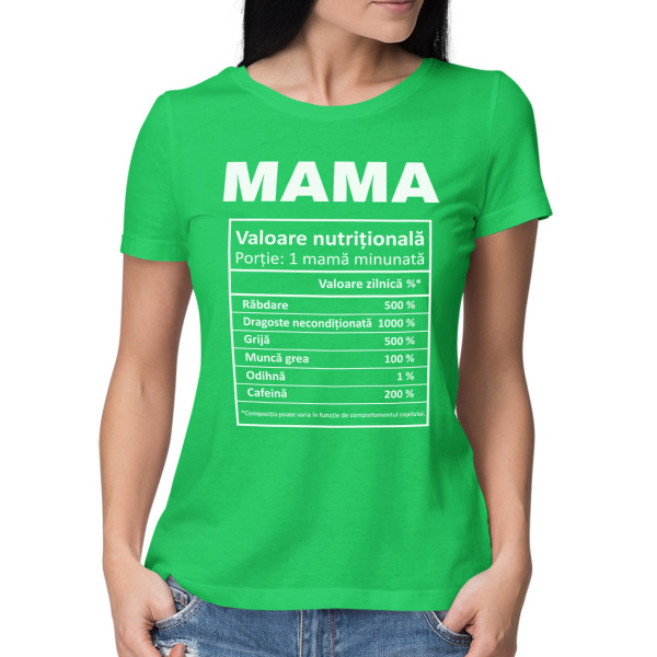 Tricou pentru femei "Ingredientele mamei"