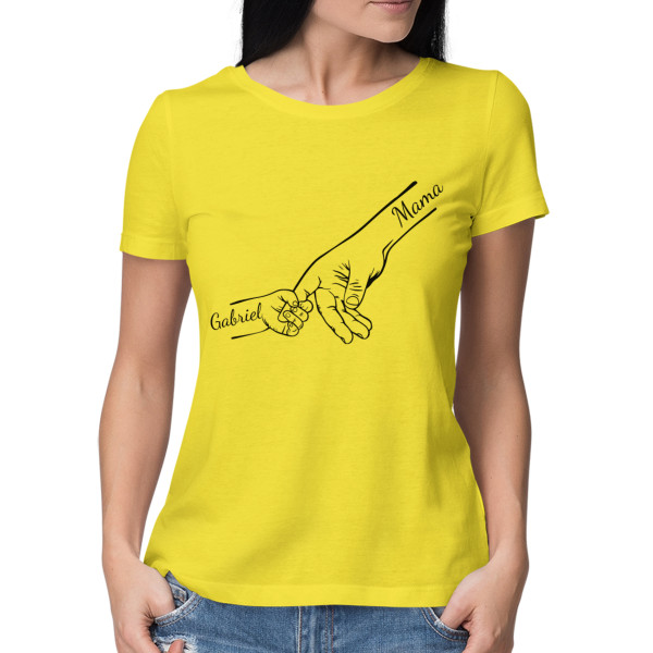 Tricou pentru femei "Mama și copiii", cu numele copiilor alese
