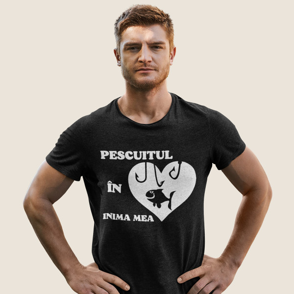 Tricou "Pescuitul în inima mea"