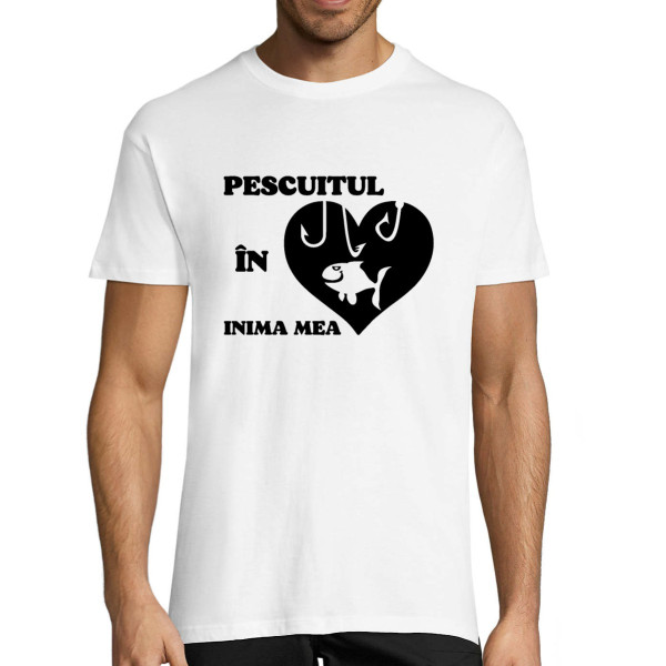 Tricou "Pescuitul în inima mea"