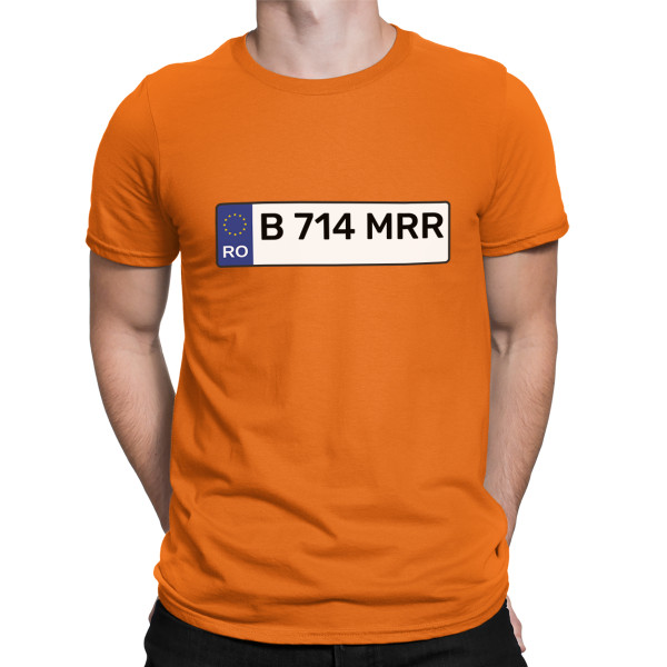 Tricou "Plăcuță de înmatriculare" cu numărul de înmatriculare ales