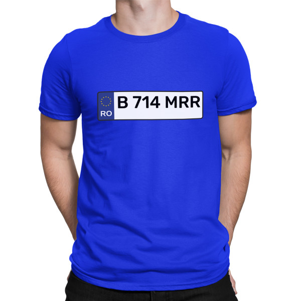 Tricou "Plăcuță de înmatriculare" cu numărul de înmatriculare ales