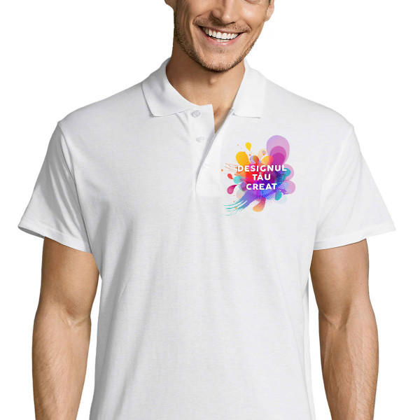 Tricou polo cu designul tău personalizat Tricou polo cu designul tău personalizat
