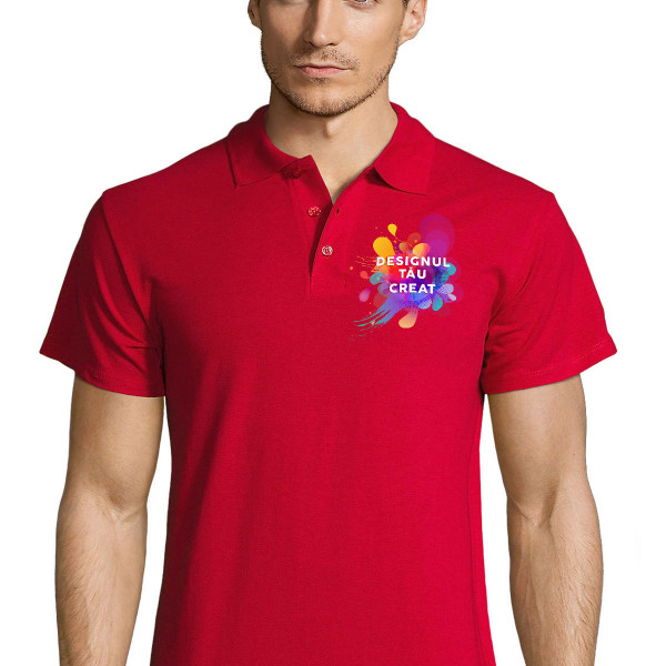 Tricou polo cu designul tău personalizat Tricou polo cu designul tău personalizat