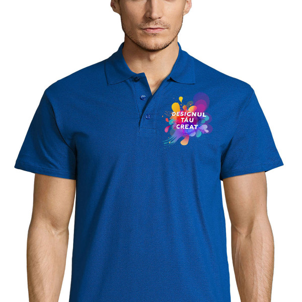 Tricou polo cu designul tău personalizat Tricou polo cu designul tău personalizat