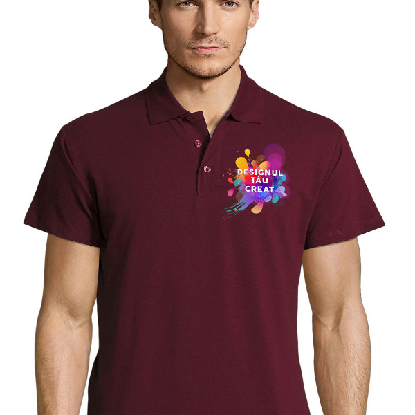 Tricou polo cu designul tău personalizat Tricou polo cu designul tău personalizat