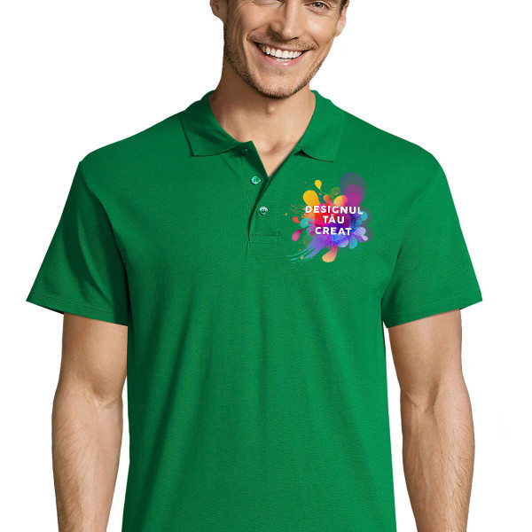 Tricou polo cu designul tău personalizat Tricou polo cu designul tău personalizat