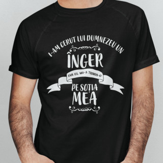Tricou  "Soția mea - un înger"