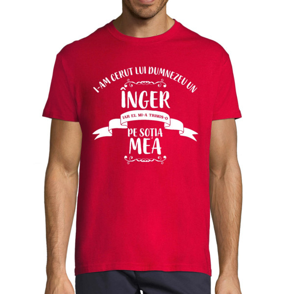Tricou  "Soția mea - un înger"