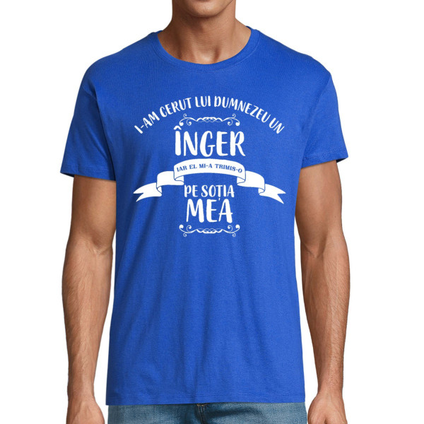 Tricou  "Soția mea - un înger"