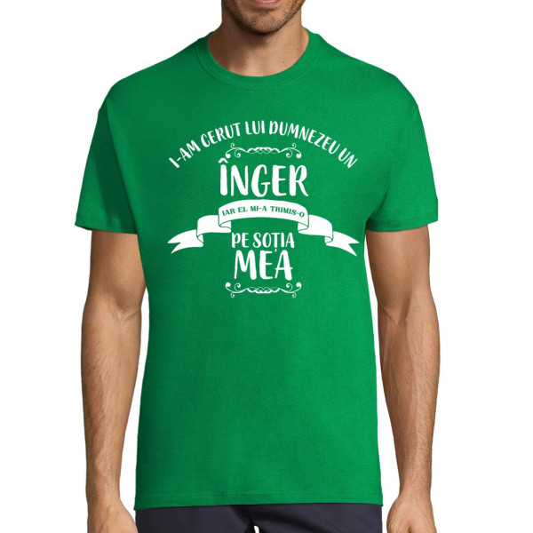Tricou  "Soția mea - un înger"