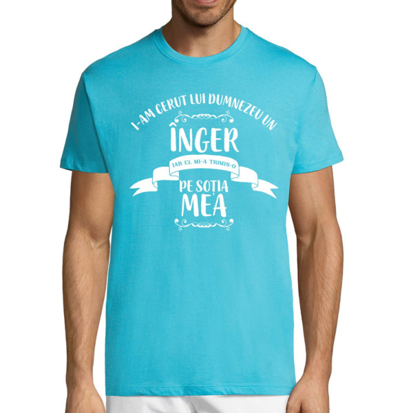 Tricou  "Soția mea - un înger"