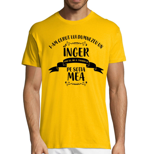Tricou  "Soția mea - un înger"