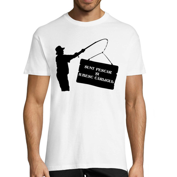Tricou  "Sunt pescar și îmi place cârligul"