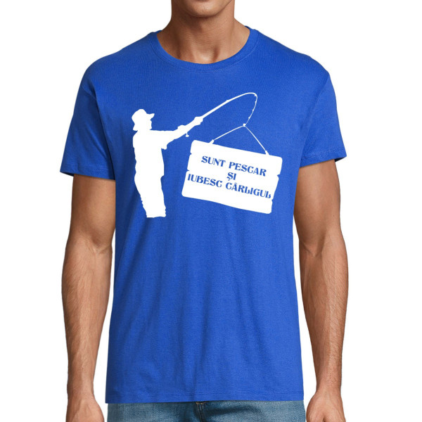 Tricou  "Sunt pescar și îmi place cârligul"