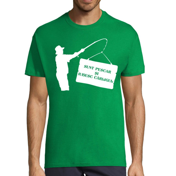 Tricou  "Sunt pescar și îmi place cârligul"