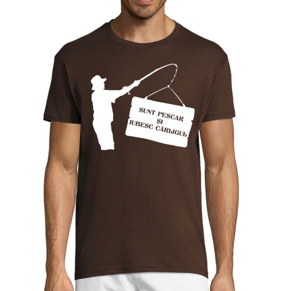 Tricou  "Sunt pescar și îmi place cârligul"