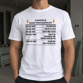 Tricou "Tarifele electricianului" Tricou "Tarifele electricianului"