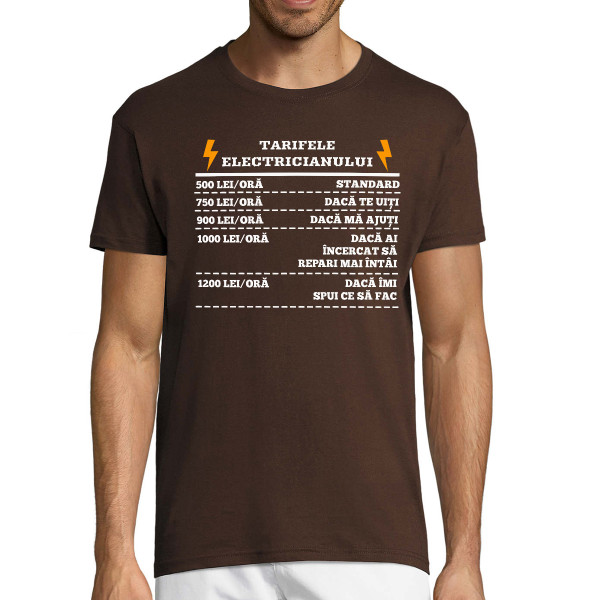 Tricou "Tarifele electricianului"