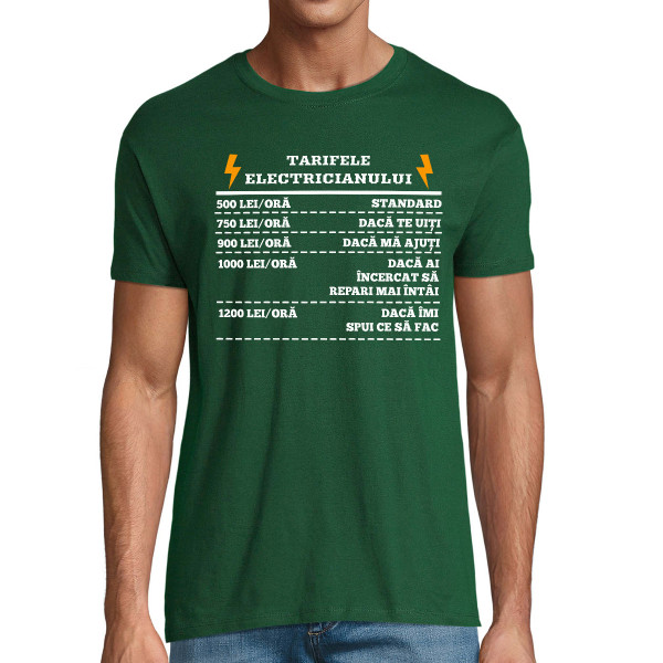 Tricou "Tarifele electricianului"
