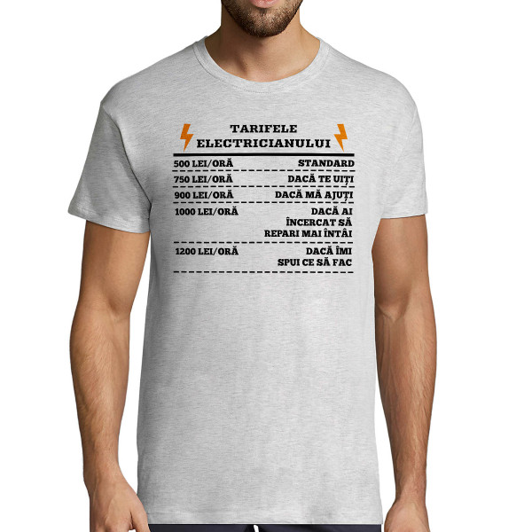 Tricou "Tarifele electricianului"